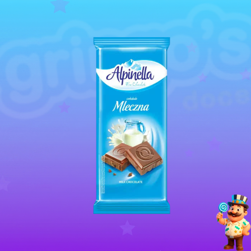 CHOCOLATE ALPINELLA FINE AO LEITE 90g