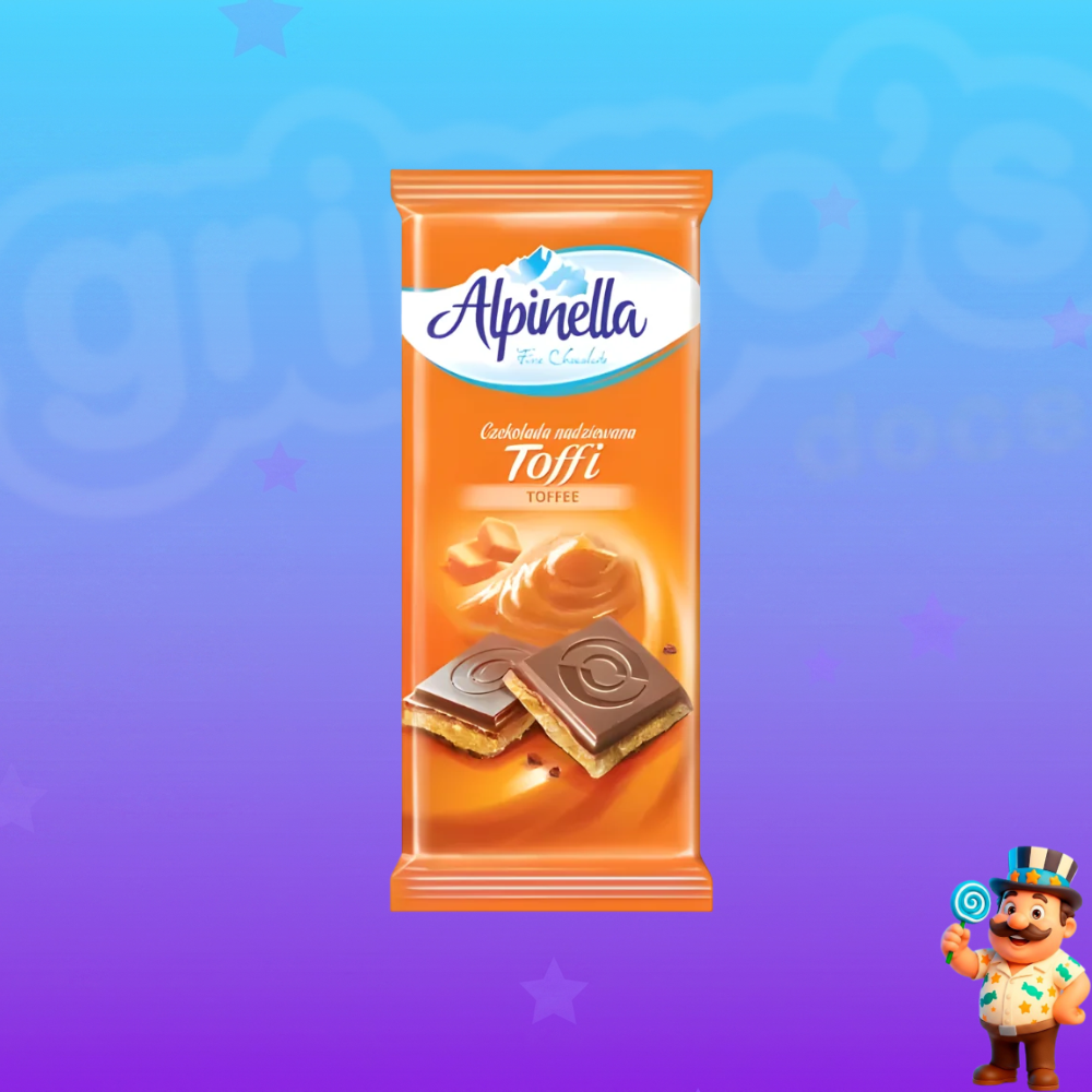 CHOCOLATE ALPINELLA FINE AO LEITE COM TOFFEE 100g