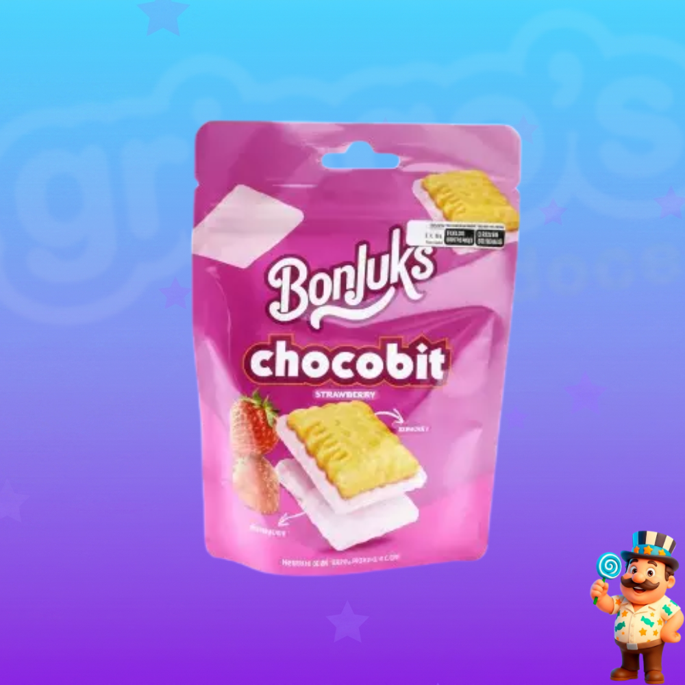 MINI BISCOITO BONJUKS CHOCOBIT MORANGO 50g
