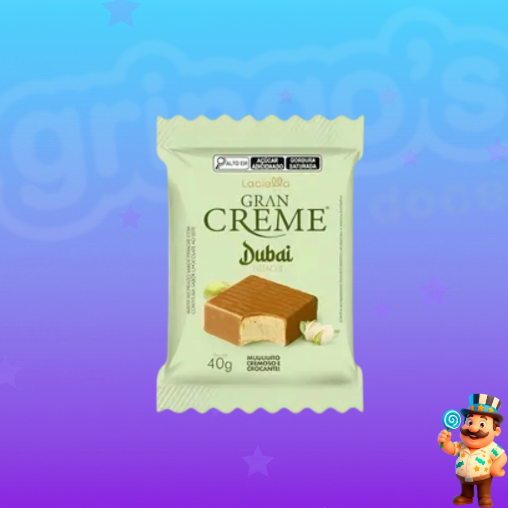 CHOCOLATE LACIELLA GRAN CRÈME DUBAI WAFER PISTACHE & CHOCOLATE AO LEITE 40g
