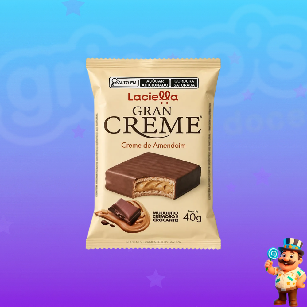 CHOCOLATE LACIELLA GRAN CRÈME CREME DE AMENDOIM 40g