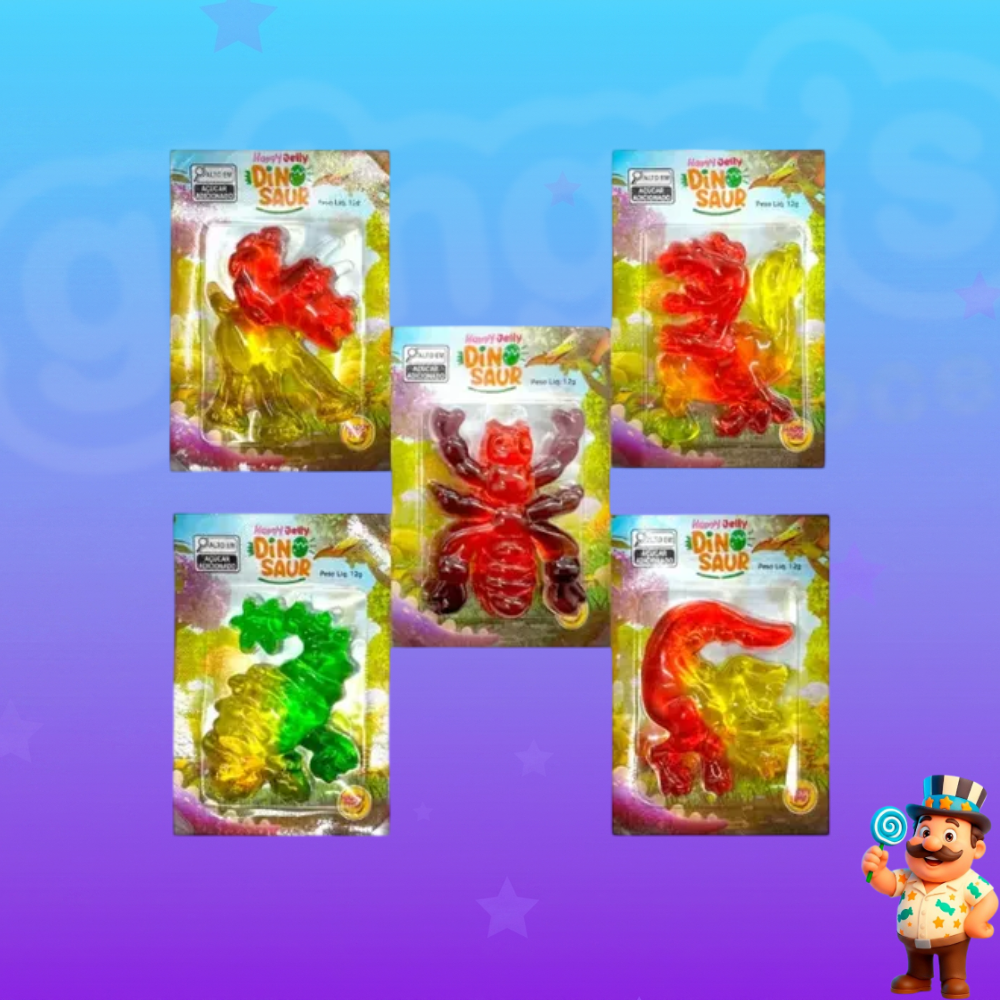 BALA GELATINOSA HAPPY JELLY DINO SOUR 12g