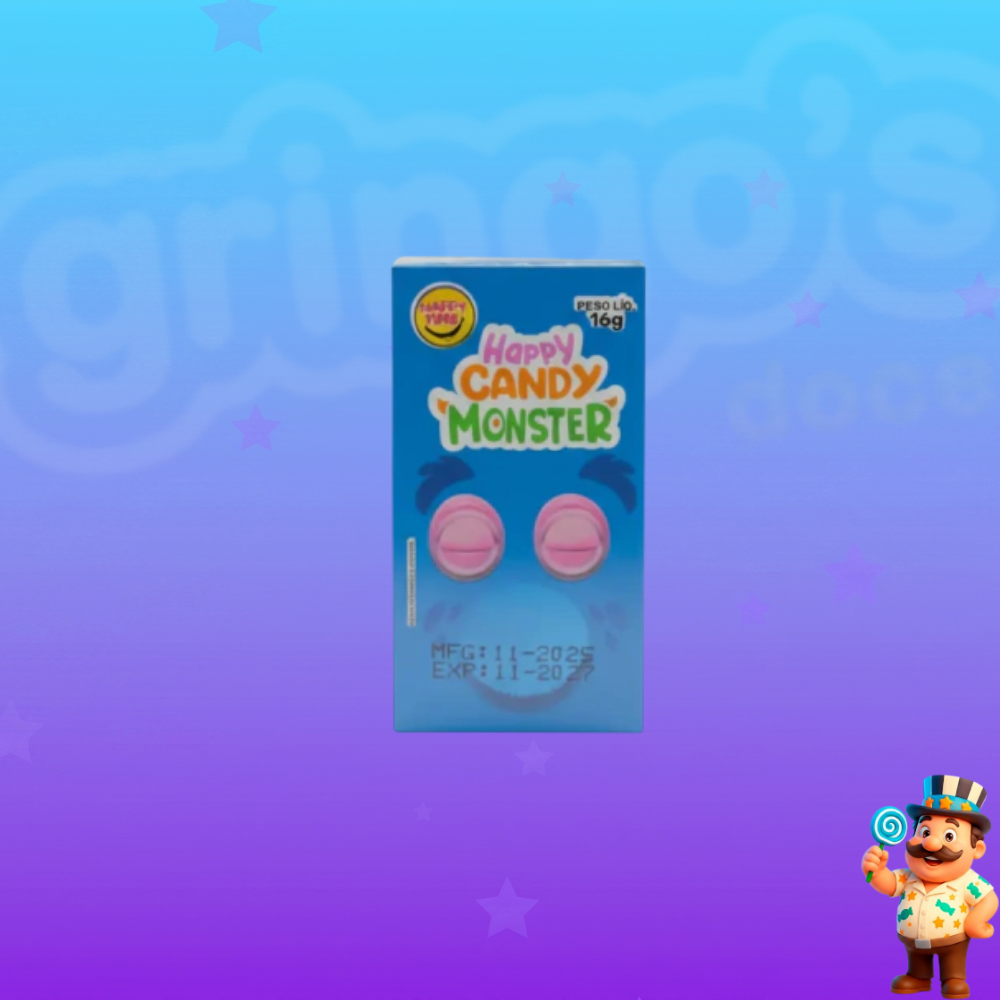 BALA AZEDINHA HAPPY TIME HAPPY CANDY MONSTER 16g
