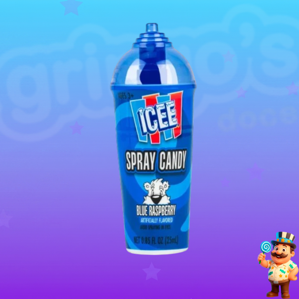 BALA LIQUIDA EM SRPAY ICEE SPRAY CANDY BLUE RASPBERRY 25ML