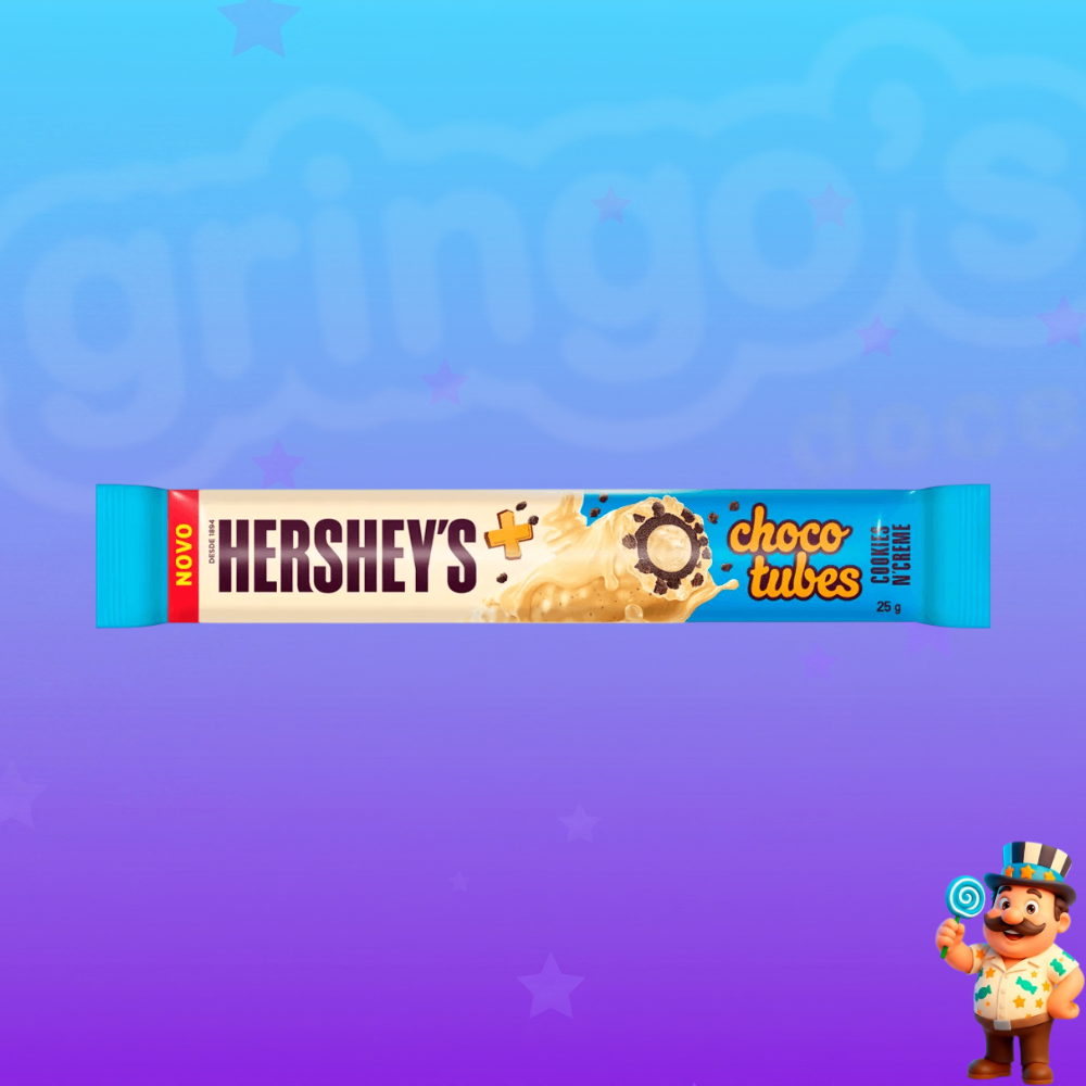 CHOCOLATE HERSHEY'S CHOCO TUBES  BRANCO 25g