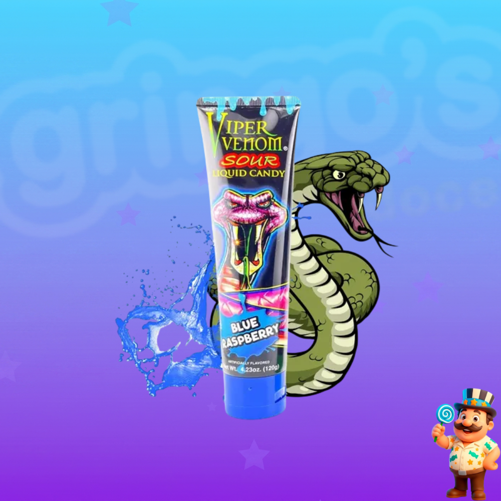 BALA LÍQUIDA VIPER VENOM SOUR LIQUID CANDY FRAMBOESA 120g