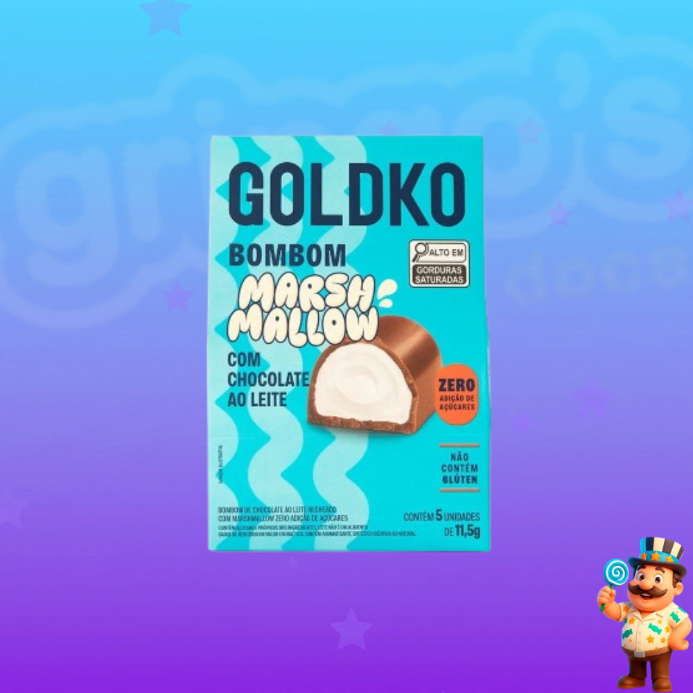 BOMBONS DE CHOCOLATE GOLDKO RECHEADO COM MARSHMALLOW 57,5G