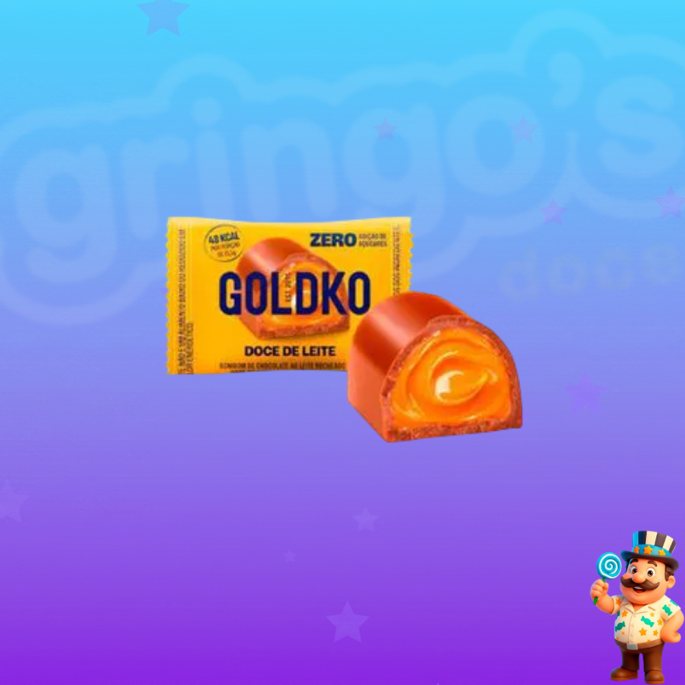 BOMBOM GOLDKO DOCE DE LEITE ZERO ADIÇÃO DE AÇÚCARES 13,5G