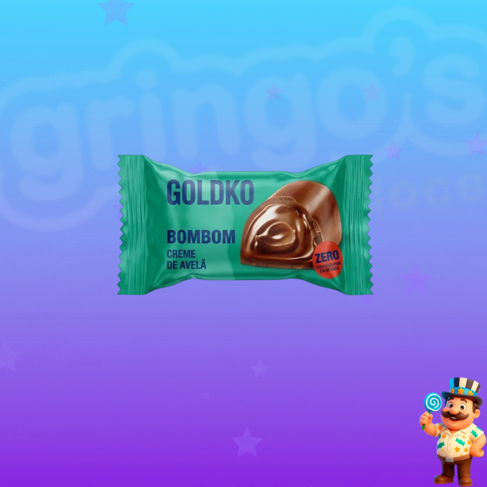 BOMBOM GOLDKO CREME DE AVELÃ ZERO ADIÇÃO DE AÇÚCARES 13,5G