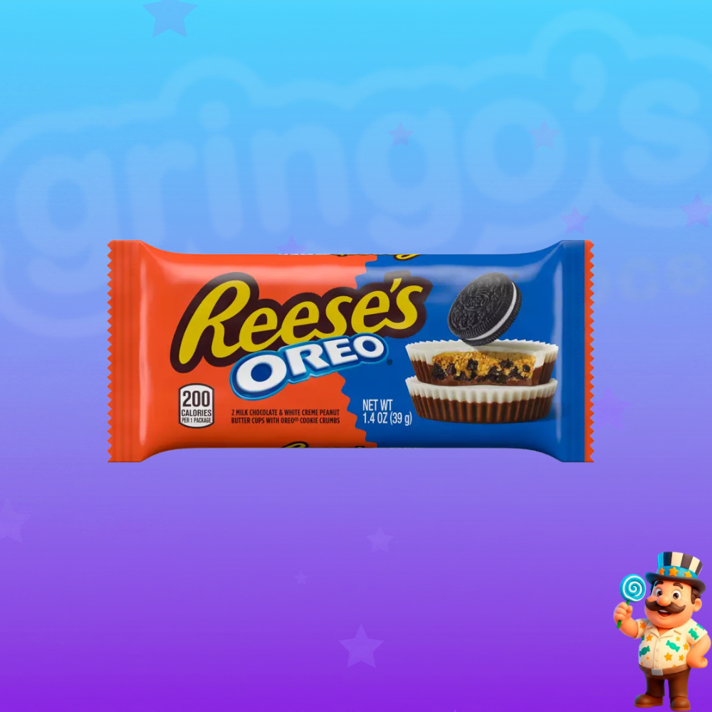 REESE'S OREO PEANUT BUTTER CUPS CHOCOLATE AO LEITE COM PASTA DE AMENDOIM E OREO 39G