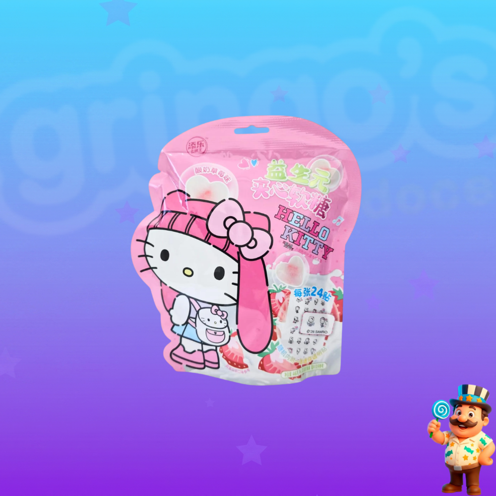 BALA DE GELATINA HELLO KITTY MORANGO 46G