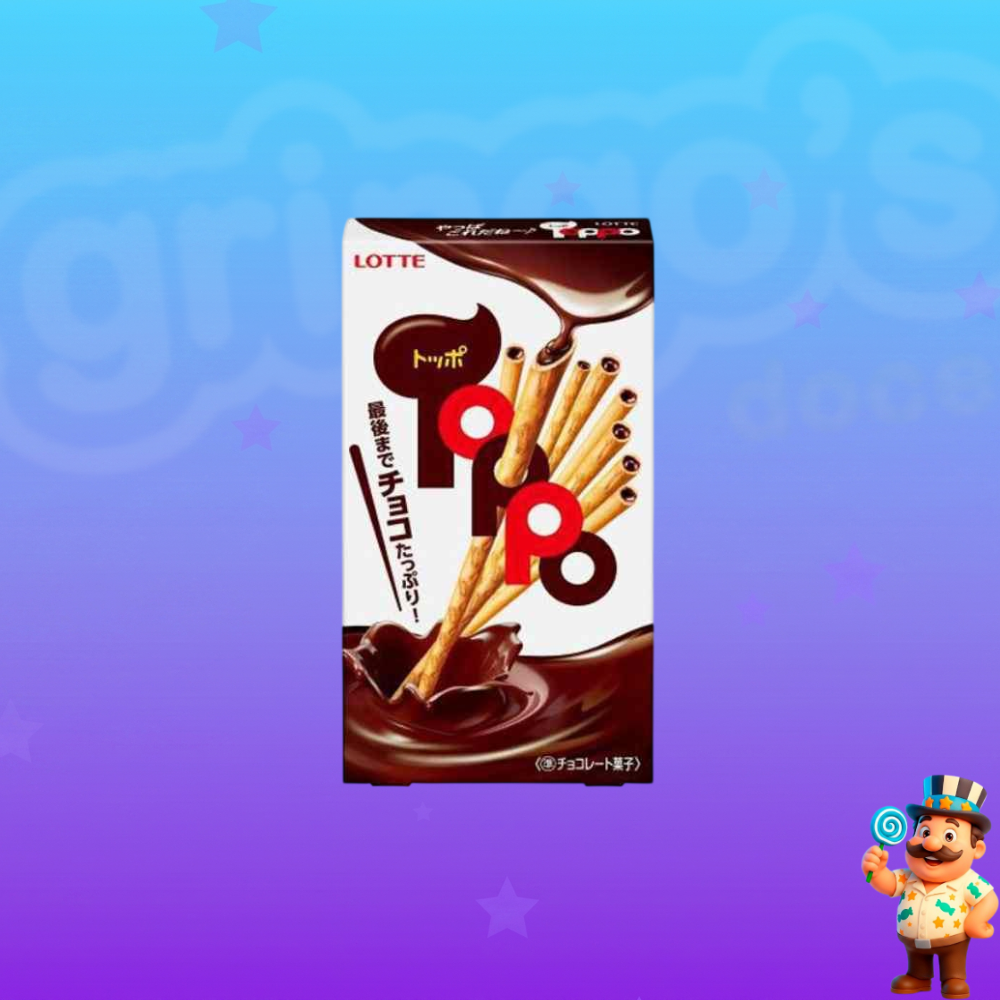 BISCOITO PALITO COM RECHEIO DE CHOCOLATE  LOTTE TOPPO 72G