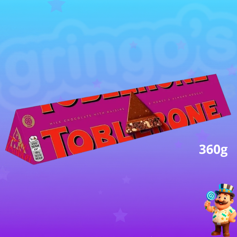 CHOCOLATE TOBLERONE NOZES E FRUTAS 360 g