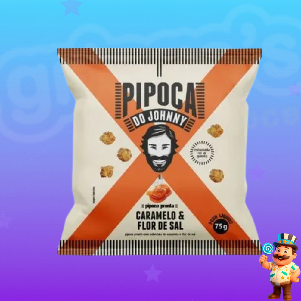 PIPOCA DO JOHNNY CARAMELO E FLOR-DE-SAL 75g