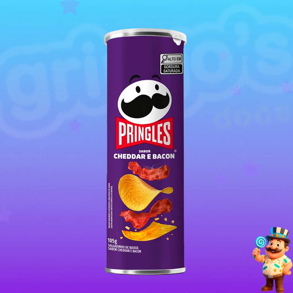 BATATA PRINGLES CHEDDAR E BACON 105g