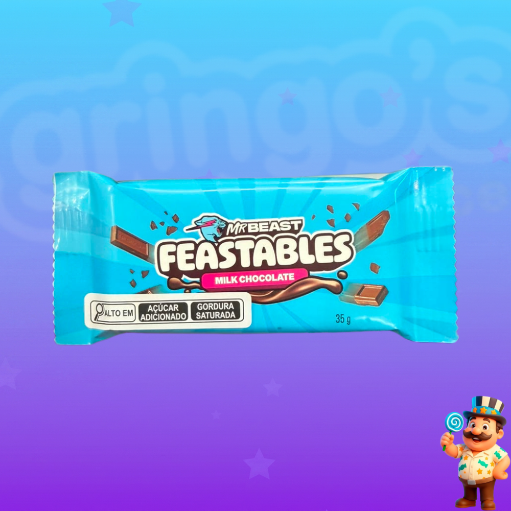 Chocolate Feastables Chocolate ao leite 35 g