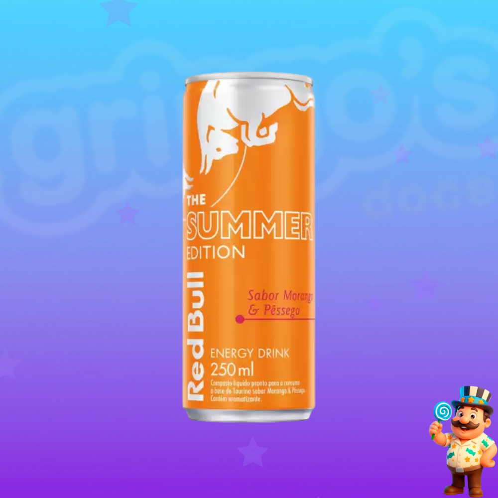 ENERGÉTICO RED BULL SUMMER EDITION MORANGO & PÊSSEGO 250ml