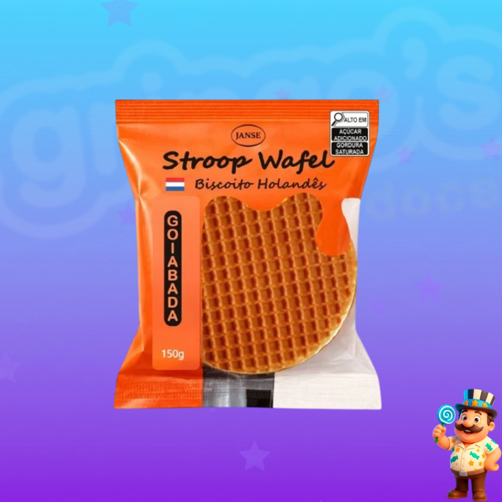 BISCOITO HOLANDÊS STROOPWAFEL JANSE GOIABADA 150g