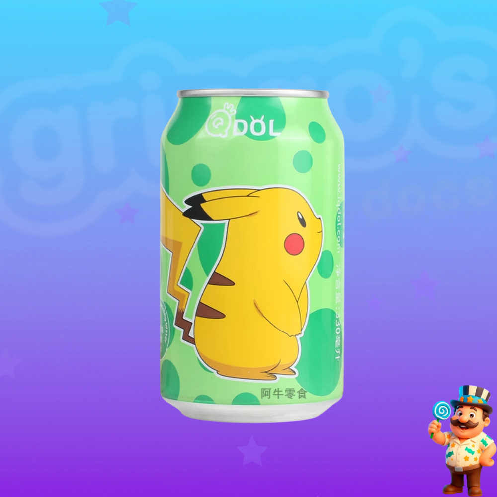 REFRIGERANTE QDOL POKÉMON PIKACHU SABOR LIMÃO 330ml