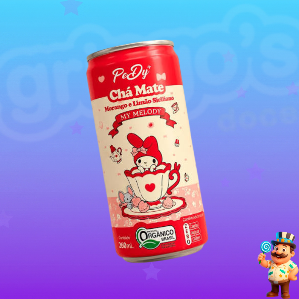 CHÁ MATE PEDY MY MELODY MORANGO E LIMÃO SICILIANO 260ml