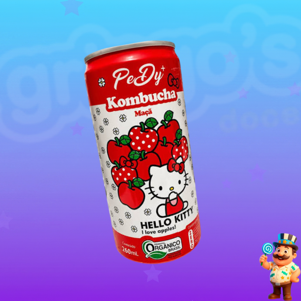 KOMBUCHA PEDY HELLO KITTY MAÇÃ 260ml