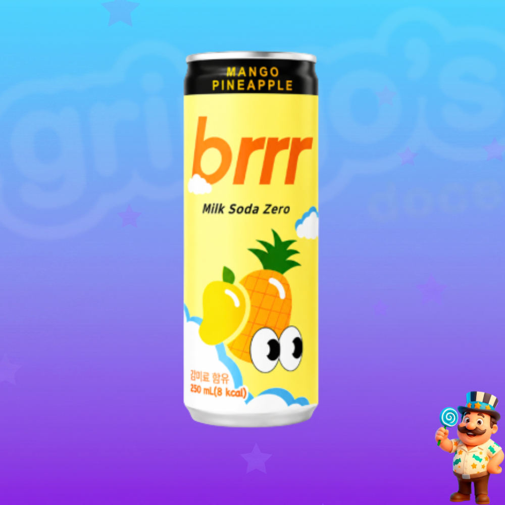 REFRIGERANTE BRRR MILK SODA ZERO MANGO PINEAPPLE 250ml
