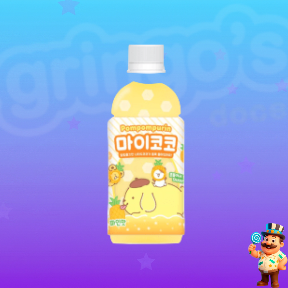 REFRESCO SANRIO HELLO KITTY ABACAXI COM PEDAÇOS DE COCO 340ml